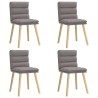 Chaises à manger lot de 4 taupe tissu 