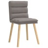 Chaises à manger lot de 4 taupe tissu 