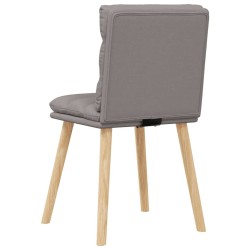 Chaises à manger lot de 4 taupe tissu 