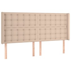 Tête de lit à LED Cappuccino 203x16x118/128 cm Similicuir 
