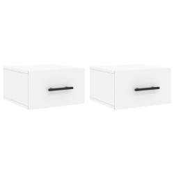 Tables de chevet murales 2 pcs blanc 35x35x20 cm 