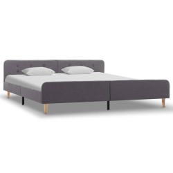 Cadre de lit Gris clair Tissu 180 x 200 cm 