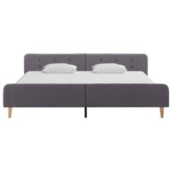 Cadre de lit Gris clair Tissu 180 x 200 cm 