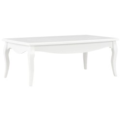 Table basse Blanc 110x60x40 cm Bois de pin massif 