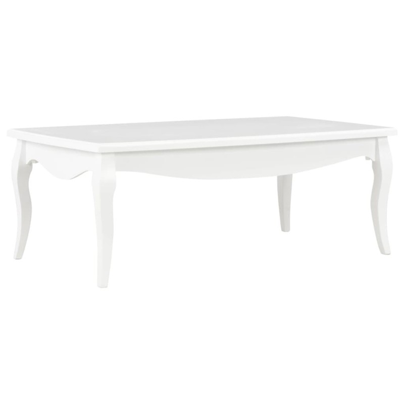 Table basse Blanc 110x60x40 cm Bois de pin massif Table basse Blanc 110x60x40 cm Bois de pin massif