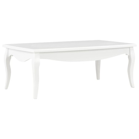 Table basse Blanc 110x60x40 cm Bois de pin massif 