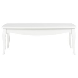 Table basse Blanc 110x60x40 cm Bois de pin massif 