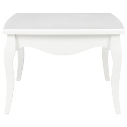Table basse Blanc 110x60x40 cm Bois de pin massif 