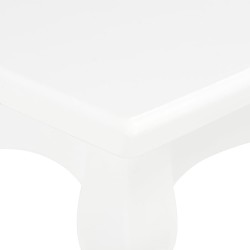 Table basse Blanc 110x60x40 cm Bois de pin massif 