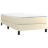 Cadre de lit sans matelas crème 90x190 cm similicuir 
