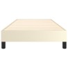Cadre de lit sans matelas crème 90x190 cm similicuir 