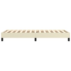 Cadre de lit sans matelas crème 90x190 cm similicuir 