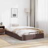 Cadre de lit ottoman sans matelas marron 120x190 cm similicuir 