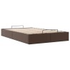 Cadre de lit ottoman sans matelas marron 120x190 cm similicuir 