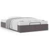 Cadre de lit ottoman sans matelas gris 120x190 cm similicuir 