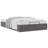 Cadre de lit ottoman sans matelas gris 120x190 cm similicuir 