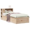 Cadre de lit sans matelas 75x190 cm bois de pin massif 