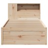 Cadre de lit sans matelas 75x190 cm bois de pin massif 