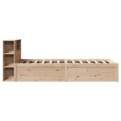 Cadre de lit sans matelas 75x190 cm bois de pin massif 