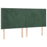 Tête de lit à LED Vert foncé 203x16x118/128 cm Velours 