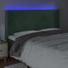 Tête de lit à LED Vert foncé 203x16x118/128 cm Velours 