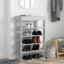 Étagère à chaussures sonoma gris 60x30x98 cm bois d'ingénierie 