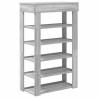 Étagère à chaussures sonoma gris 60x30x98 cm bois d'ingénierie 