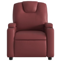 Fauteuil de massage inclinable Rouge bordeaux Similicuir 