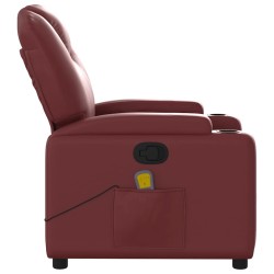 Fauteuil de massage inclinable Rouge bordeaux Similicuir 
