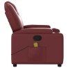 Fauteuil de massage inclinable Rouge bordeaux Similicuir 