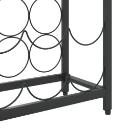 Casier à bouteilles de 27 bouteilles noir 34x18x100cm fer forgé 