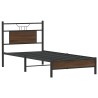 Cadre de lit sans matelas chêne marron 90x200cm bois ingénierie 