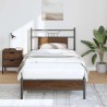 Cadre de lit sans matelas chêne marron 90x200cm bois ingénierie 