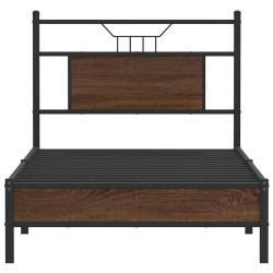 Cadre de lit sans matelas chêne marron 90x200cm bois ingénierie 