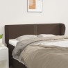 Tête de lit avec oreilles Marron 147x23x78/88 cm Similicuir 