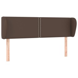 Tête de lit avec oreilles Marron 147x23x78/88 cm Similicuir 