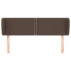 Tête de lit avec oreilles Marron 147x23x78/88 cm Similicuir 