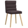 Chaises à manger lot de 4 marron foncé tissu 