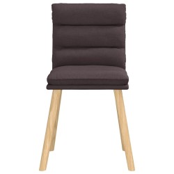 Chaises à manger lot de 4 marron foncé tissu 