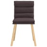 Chaises à manger lot de 4 marron foncé tissu 