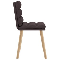 Chaises à manger lot de 4 marron foncé tissu 