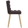 Chaises à manger lot de 4 marron foncé tissu 