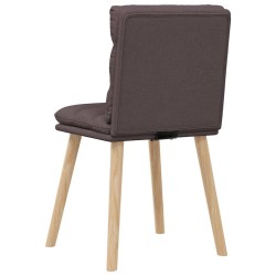 Chaises à manger lot de 4 marron foncé tissu 