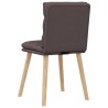 Chaises à manger lot de 4 marron foncé tissu 