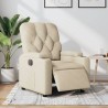 Fauteuil inclinable électrique Crème Tissu 
