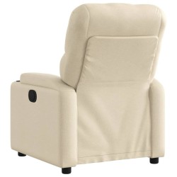 Fauteuil inclinable électrique Crème Tissu 