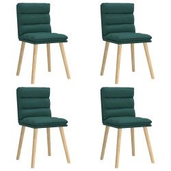 Chaises à manger lot de 4 vert foncé tissu 