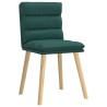 Chaises à manger lot de 4 vert foncé tissu 
