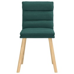 Chaises à manger lot de 4 vert foncé tissu 