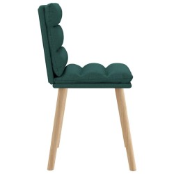 Chaises à manger lot de 4 vert foncé tissu 